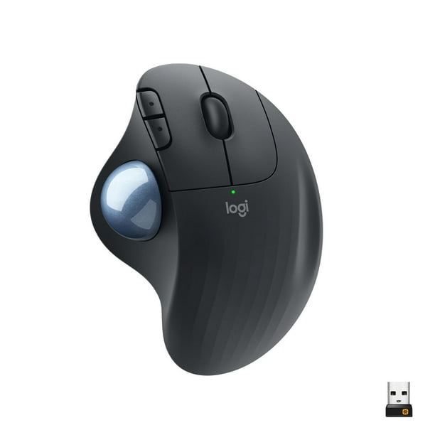 Logitech Ergonomic Wireless Trackball Mouse - Black 