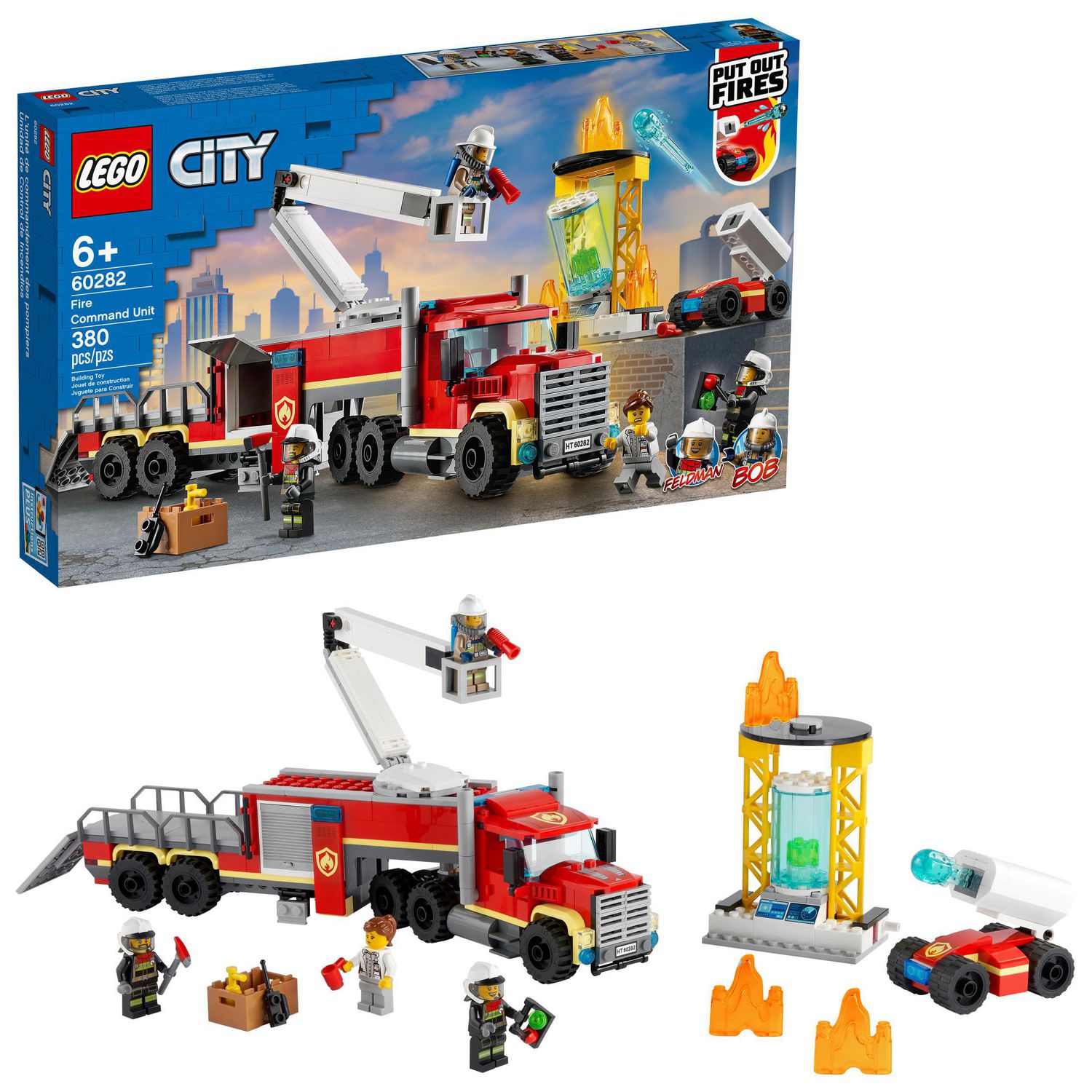 Samarbejdsvillig bryder ud klima LEGO City Fire Command Unit 60282 Toy Building Kit (380 Pieces) | Walmart  Canada