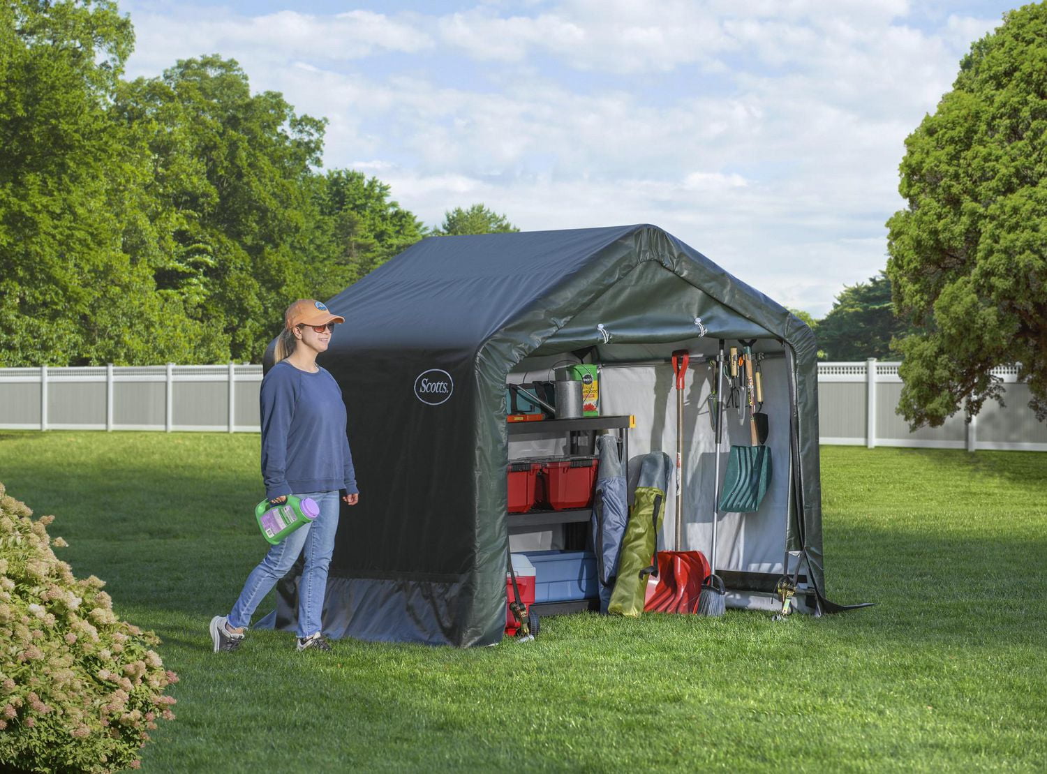 Remise Scotts verte à pignon 6 x 6 x 6 pi