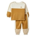 thumbnail image 1 of George Baby Boys' Two Piece Colour Block Sweatshirt Set, 1 of 2