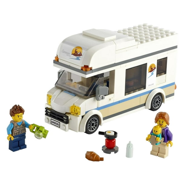 LEGO City L'autocaravane de vacances 60283, Ensemble de construction (190  pièces) Comprend 190 pièces, 5+ ans 