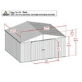 thumbnail image 2 of Arrow Elite Steel Storage Shed, 14x12, Anthracite, 2 of 8