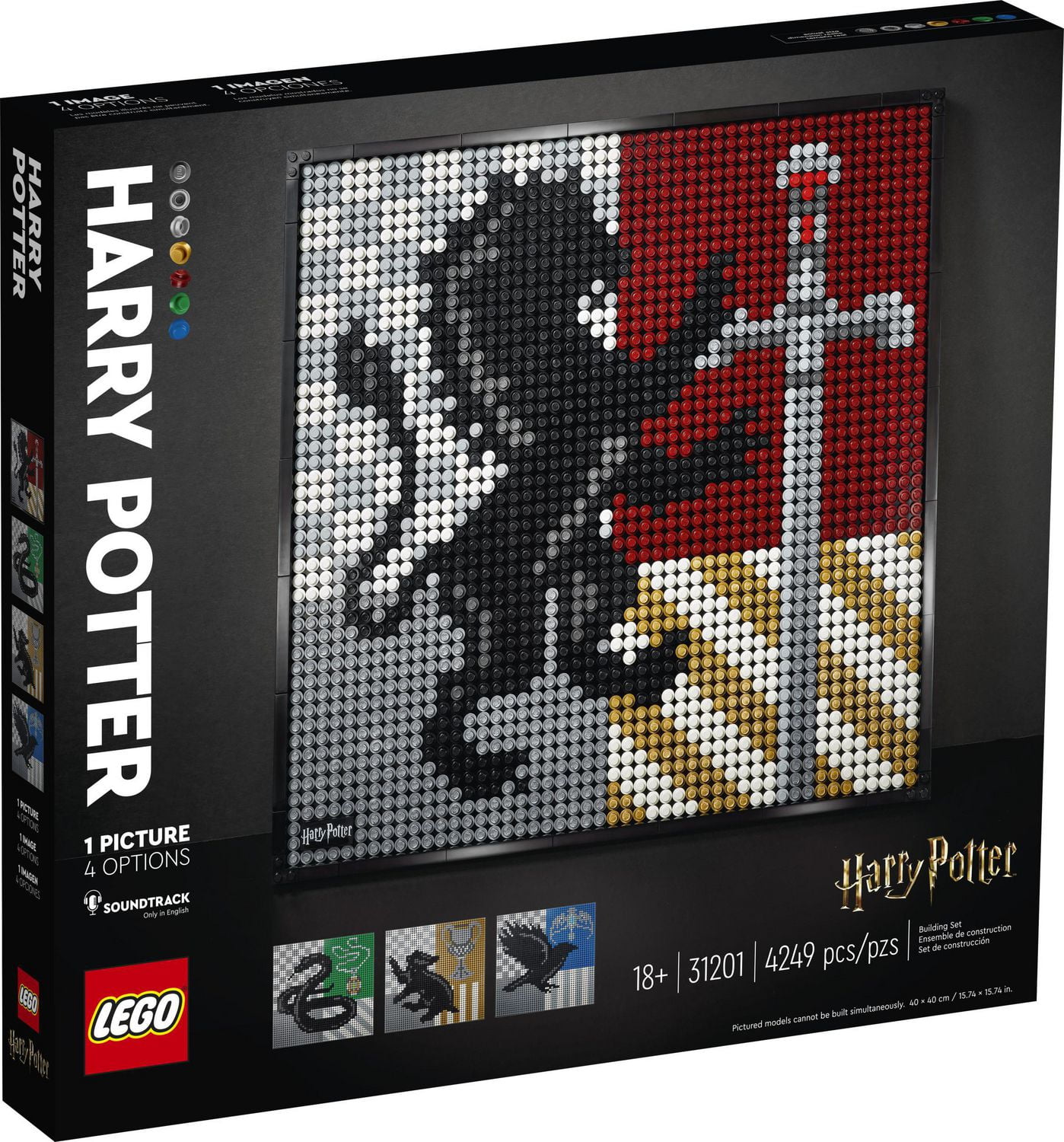 LEGO Art Harry Potter Hogwarts Crests 31201 Toy Building Kit (4,249 Pieces)