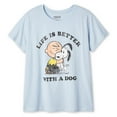 thumbnail image 1 of Peanuts Women's Plus Charlie Brown and Snoopy T-Shirt, 1 of 3