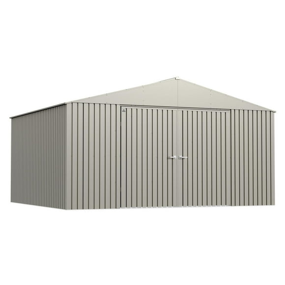 Arrow Elite Steel Storage Shed, 14x12, Cool Grey