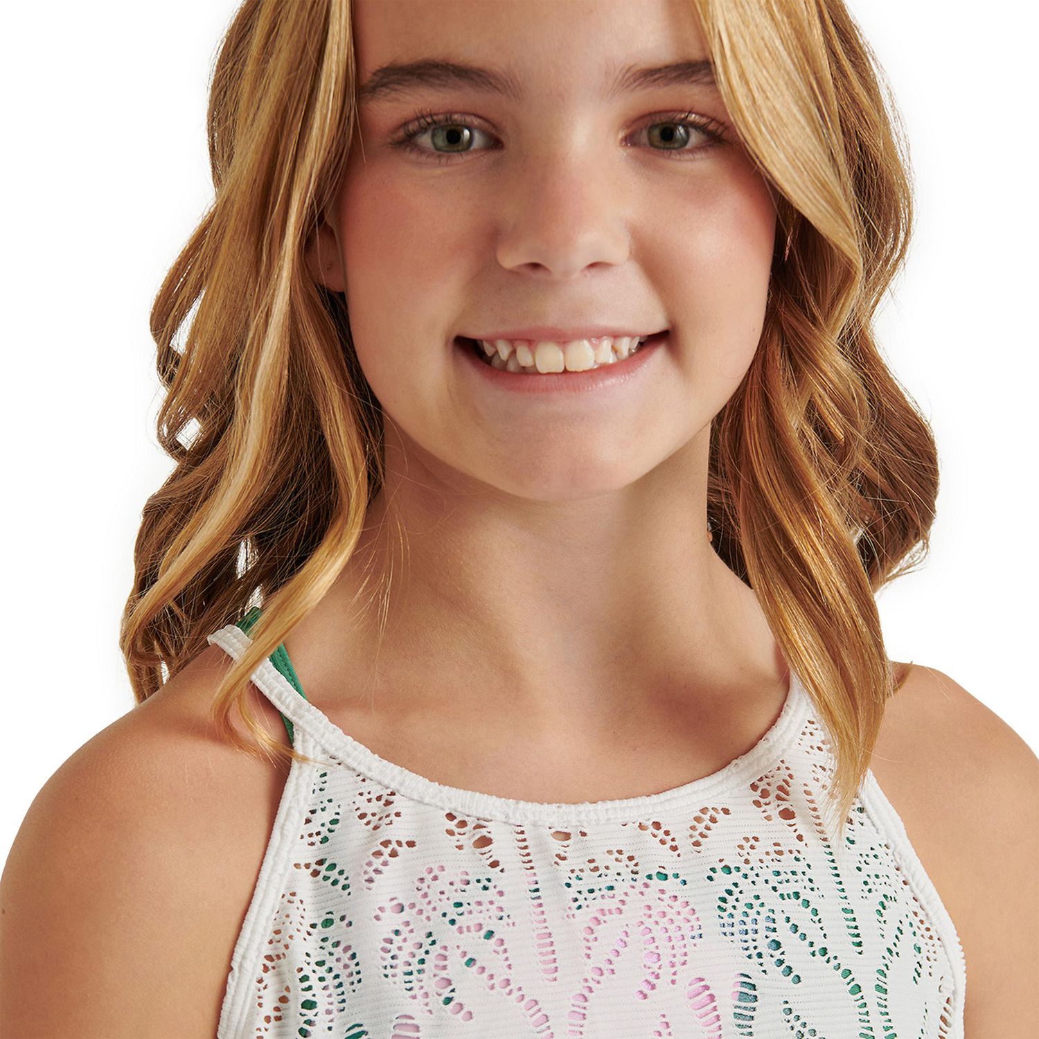 Cache-maillot en dentelle crochetée Justice pour filles