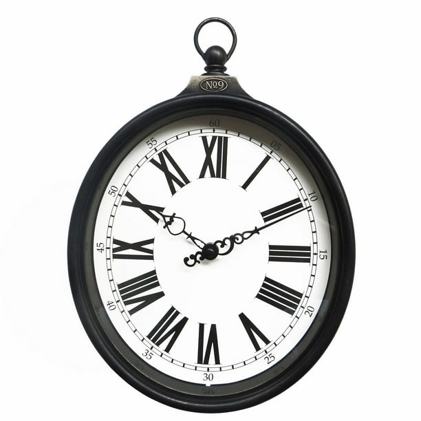 hometrends Oval Pocket Watch Wall Clock Walmart.ca