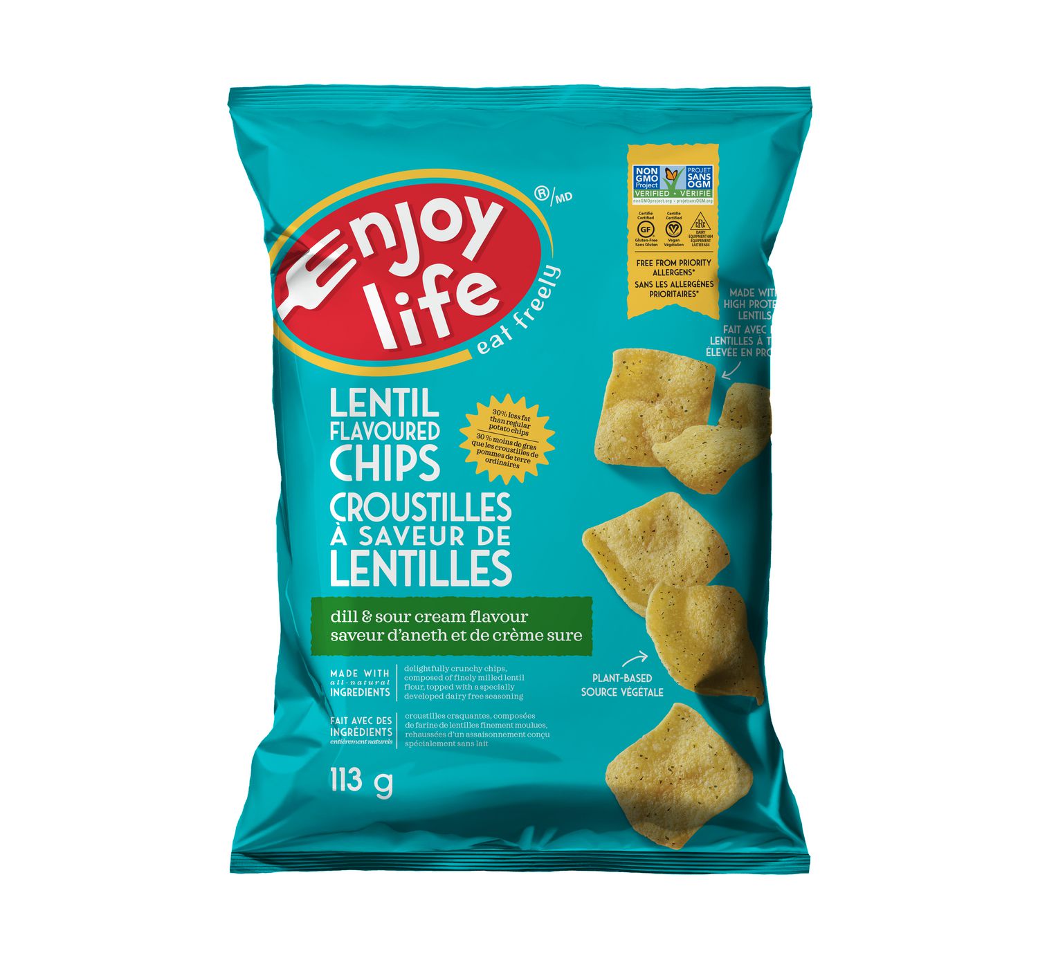 ENJOY LIFE Gluten Free Lentil Chips Dill & Sour Cream Walmart Canada