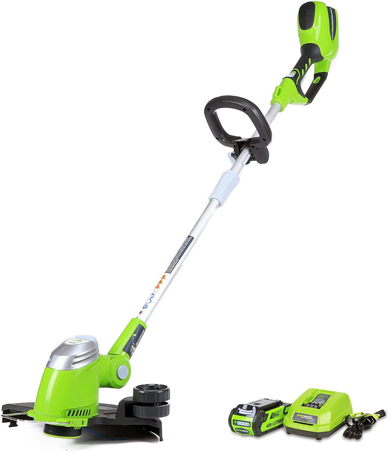 GreenWorks Coupe-Bordures Taille-Haie Batterie G40LT Volt 40 Solo Corps Machine Greenworks 