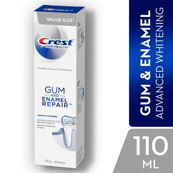 Crest Gum & Enamel Repair Toothpaste, Advanced Whitening, 110 mL