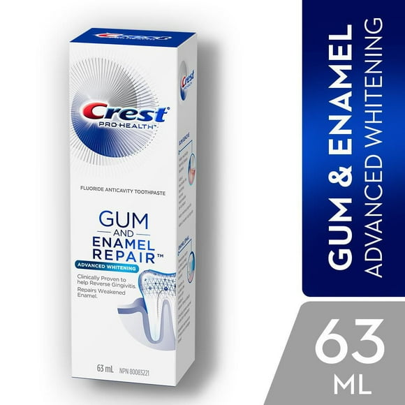 Crest Gum & Enamel Repair Toothpaste, Advanced Whitening, 63 mL
