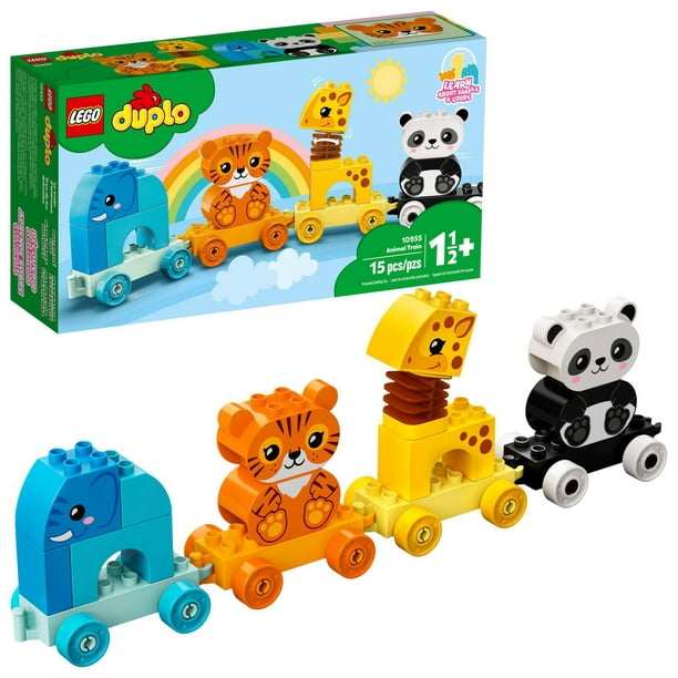 LEGO DUPLO Mes premiers ensembles Le train d’animaux 10955, Jouet de construction (15 pièces)