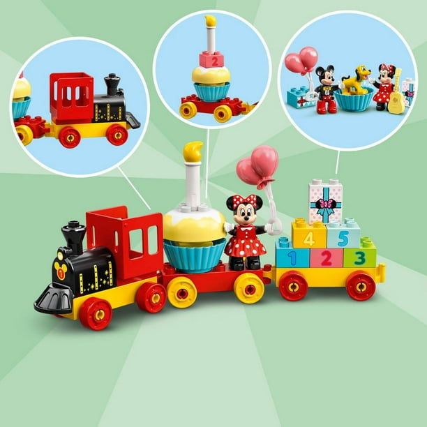 LEGO DUPLO Disney Le train d'anniversaire de Mickey et Minnie 10941 Jouet  de construction (22 pièces) Comprend 22 pièces, 2+ ans 