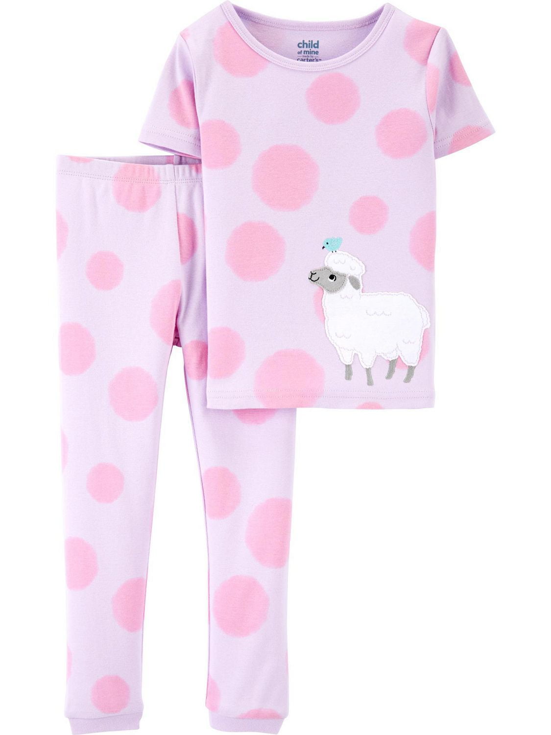 Pyjama 2 pièces pour bébé Coton Fille Child of Mine made by Carter’s – Mouton