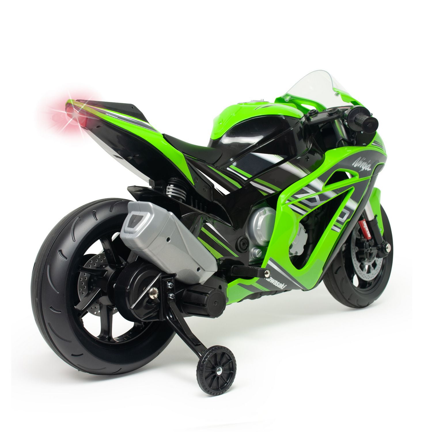 KidsVIP INJUSA 12V Ninja ZX10 Sport Edition Kawasaki Motorcycle for Kids