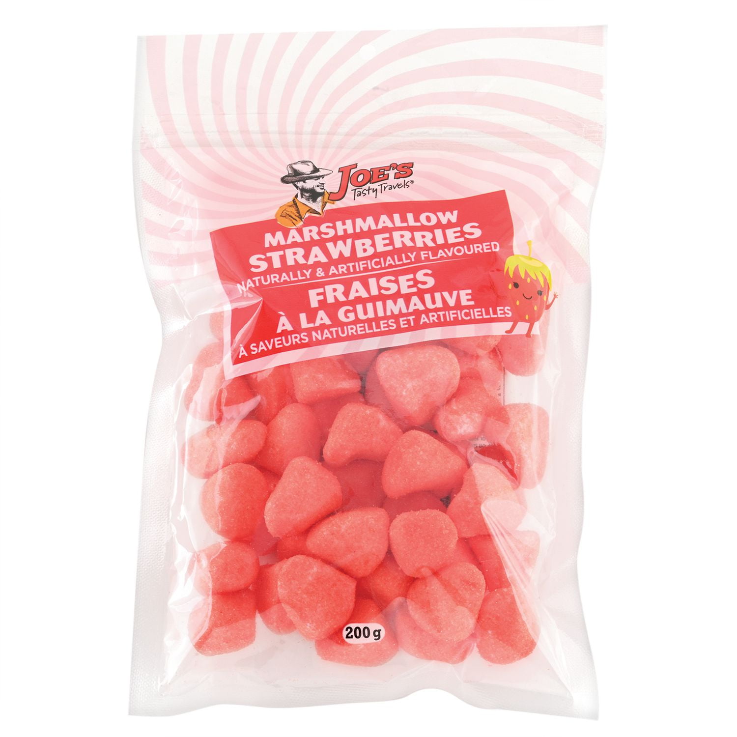 JOE'S TASTY TRAVELS STRAWBERRY MARSHMALLOW, 200g