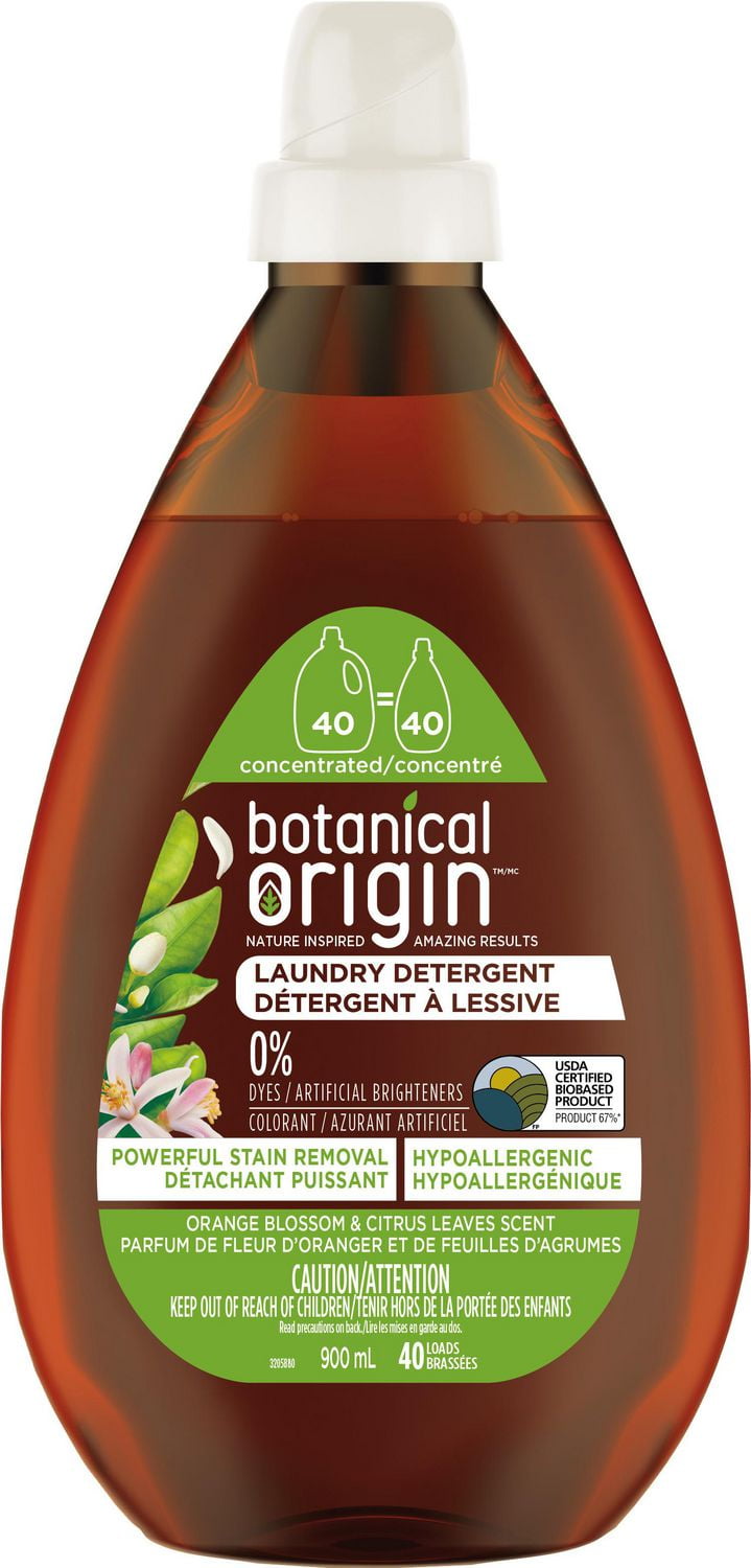 Botanical Origin Laundry Detergent Orange Blossom & Citrus Leaves 900ml ...