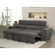 Sofa modulaire avec canapé-lit et chaise de rangement Bentley, gris – image 3 sur 6
