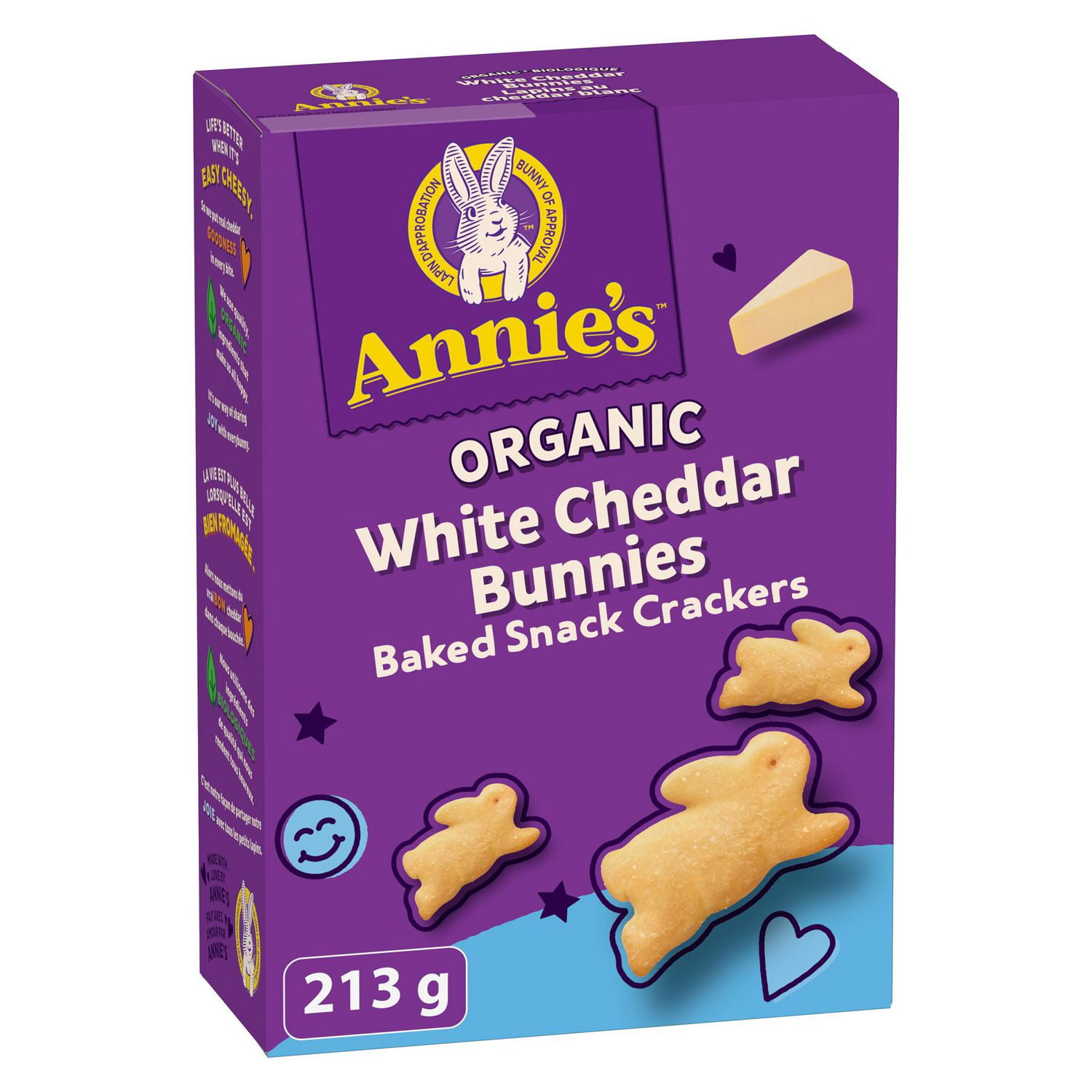 Annie's Homegrown Organic White Cheddar Bunnies Baked Snack Crackers