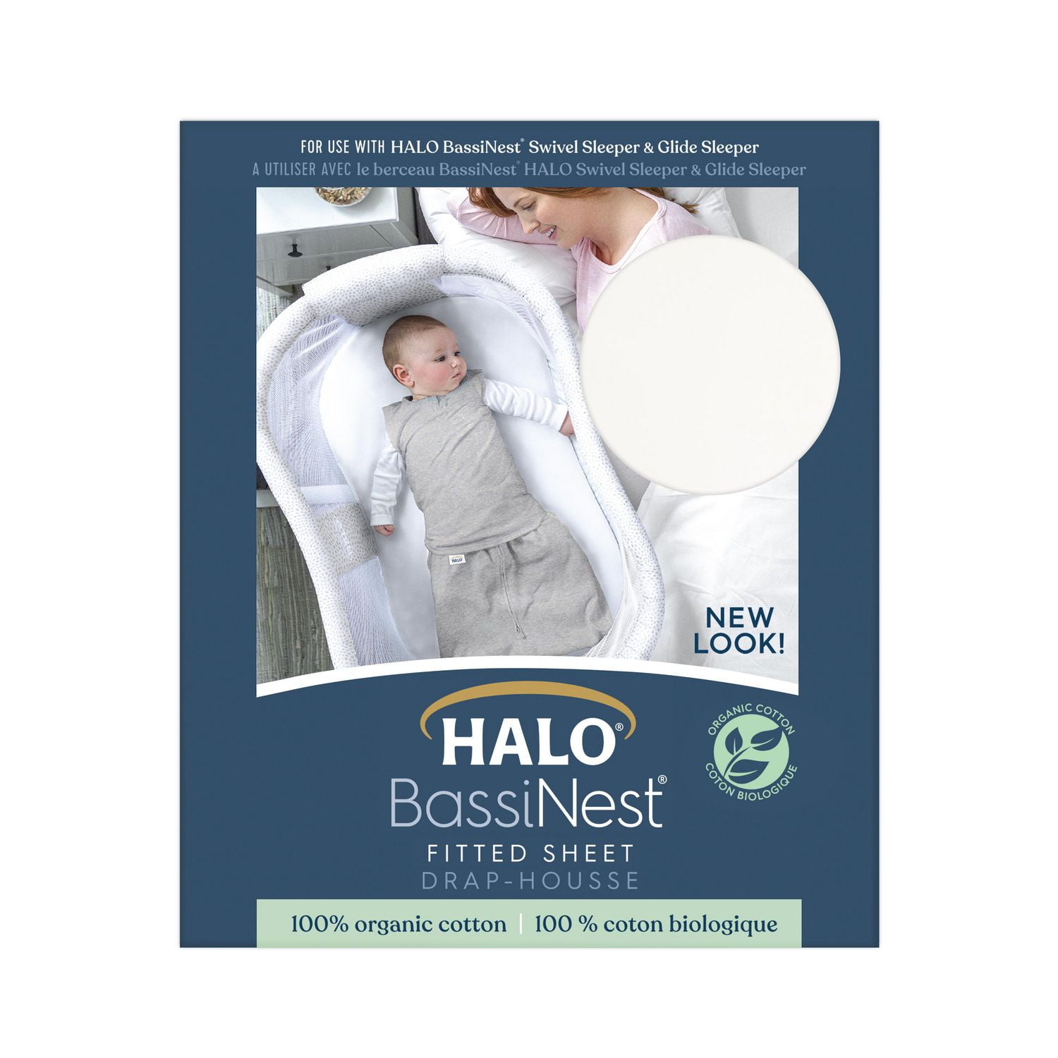 HALO BassiNest Fitted Sheet White