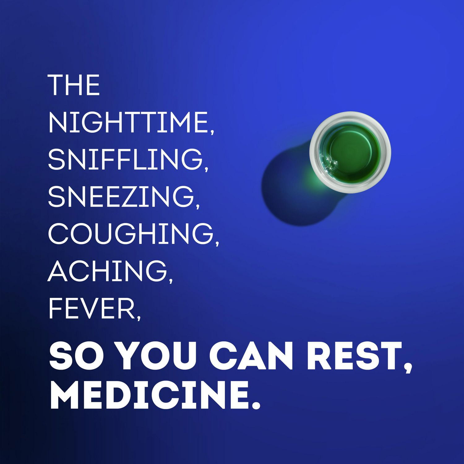 Vicks NyQuil Cold and Flu Symptom Relief Liquid Medicine Multi-Symptom Nighttime Relief for Headache, Fever, Sore Throat Pain, Minor Aches and Pains, Runny Nose and Cough 354ml