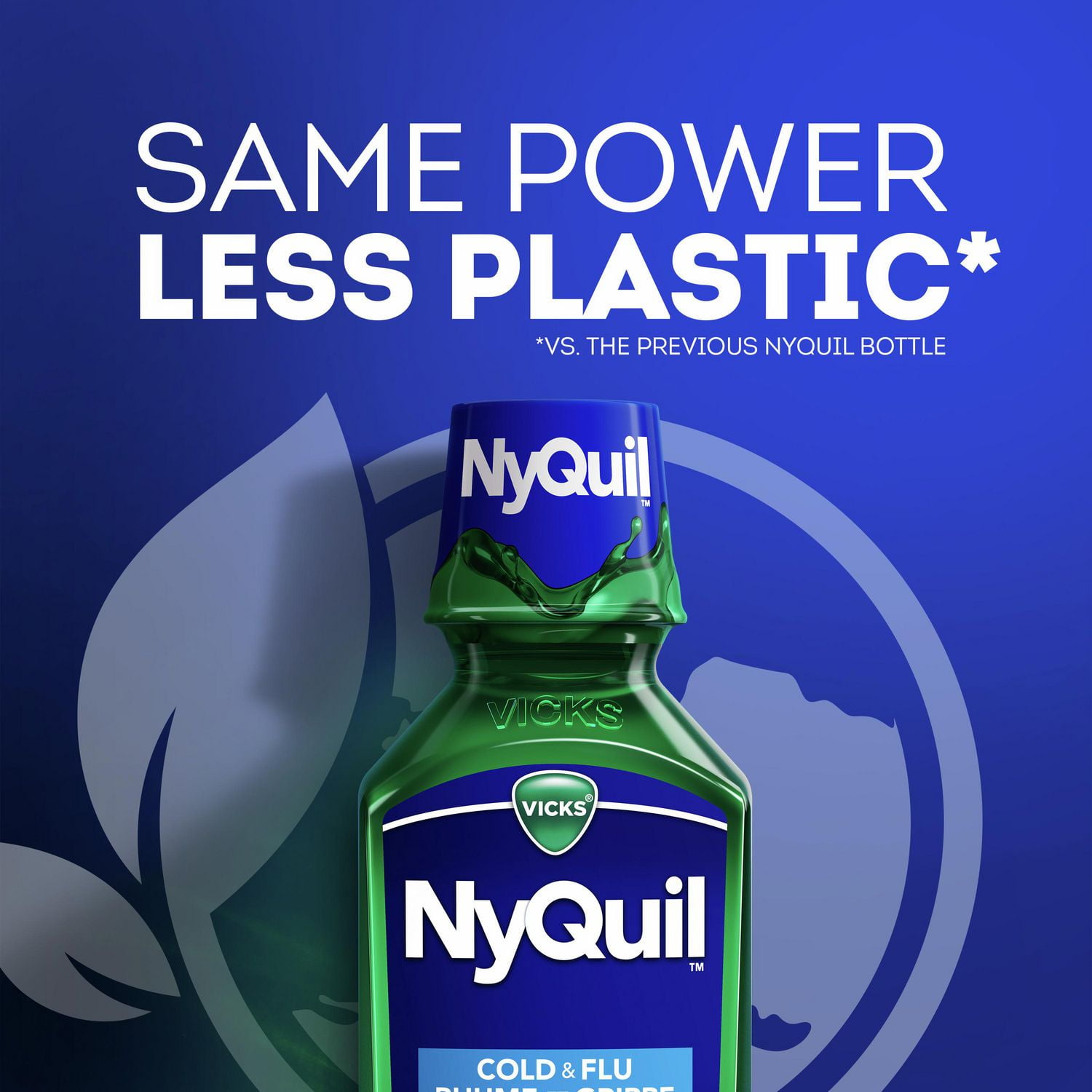 Vicks NyQuil Cold and Flu Symptom Relief Liquid Medicine Multi-Symptom Nighttime Relief for Headache, Fever, Sore Throat Pain, Minor Aches and Pains, Runny Nose and Cough 354ml