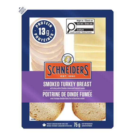 Schneiders Hardwood Smoked Turkey Breast Snack Kit, 75 g