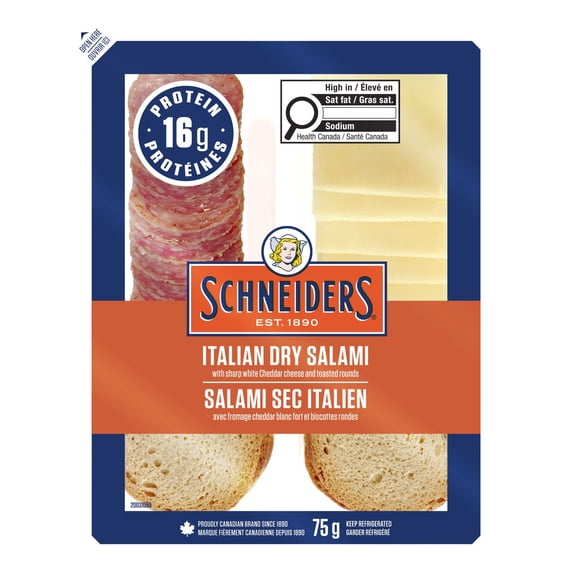 Schneiders Dry Cured Italian Dry Salami Snack Kit, 75 g