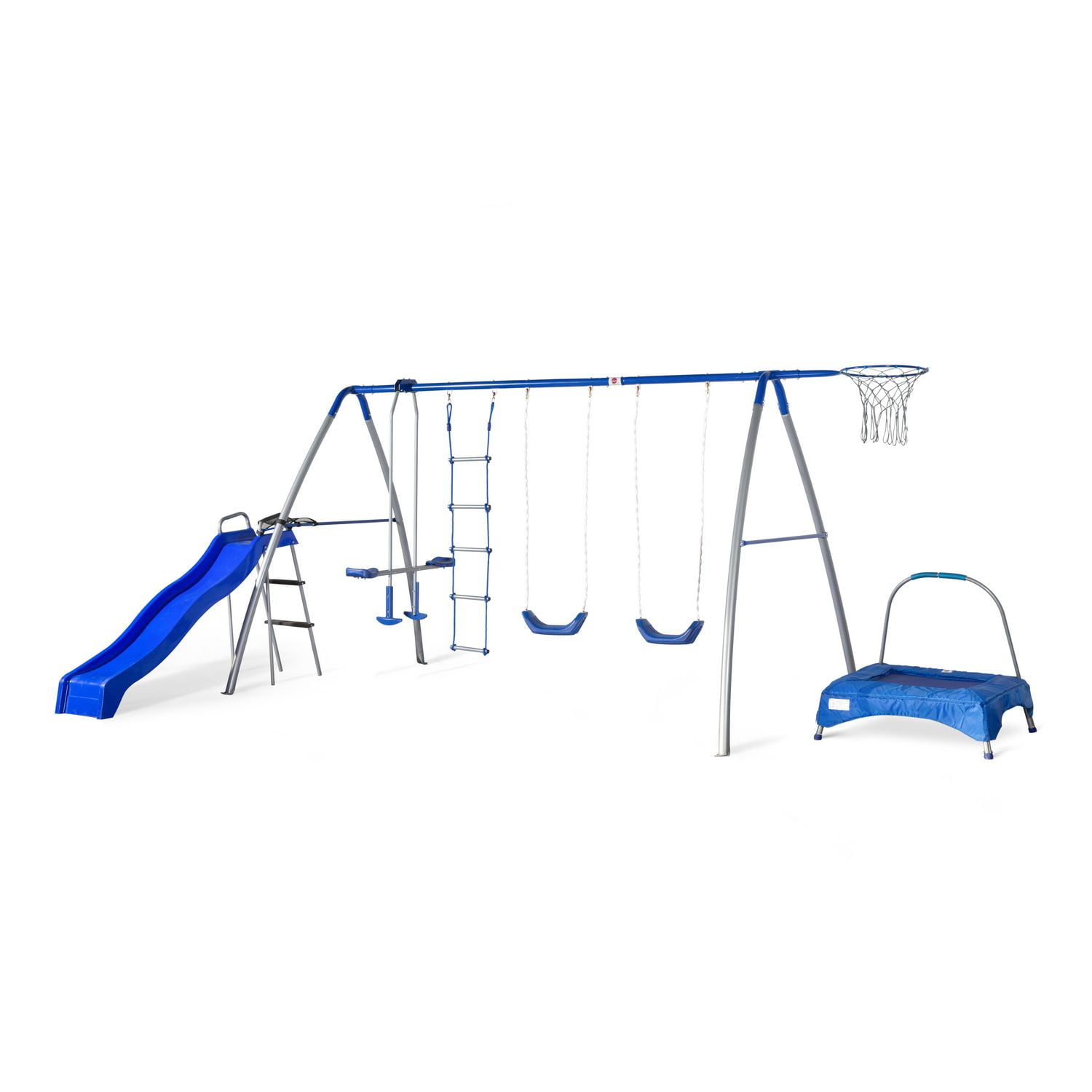 Plum Play Multiplay Climb Bounce and Slide Metal Swing Set Walmart