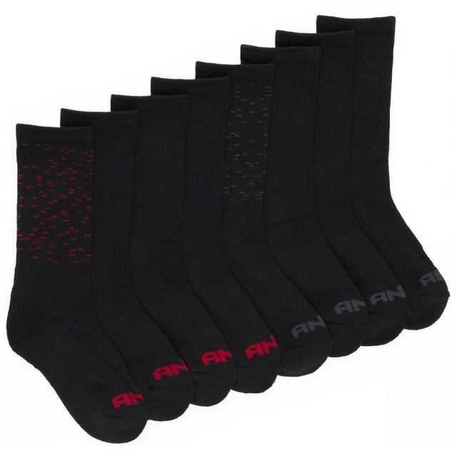 And1 Boys 8 Pack Pro Platinum Crew Socks
