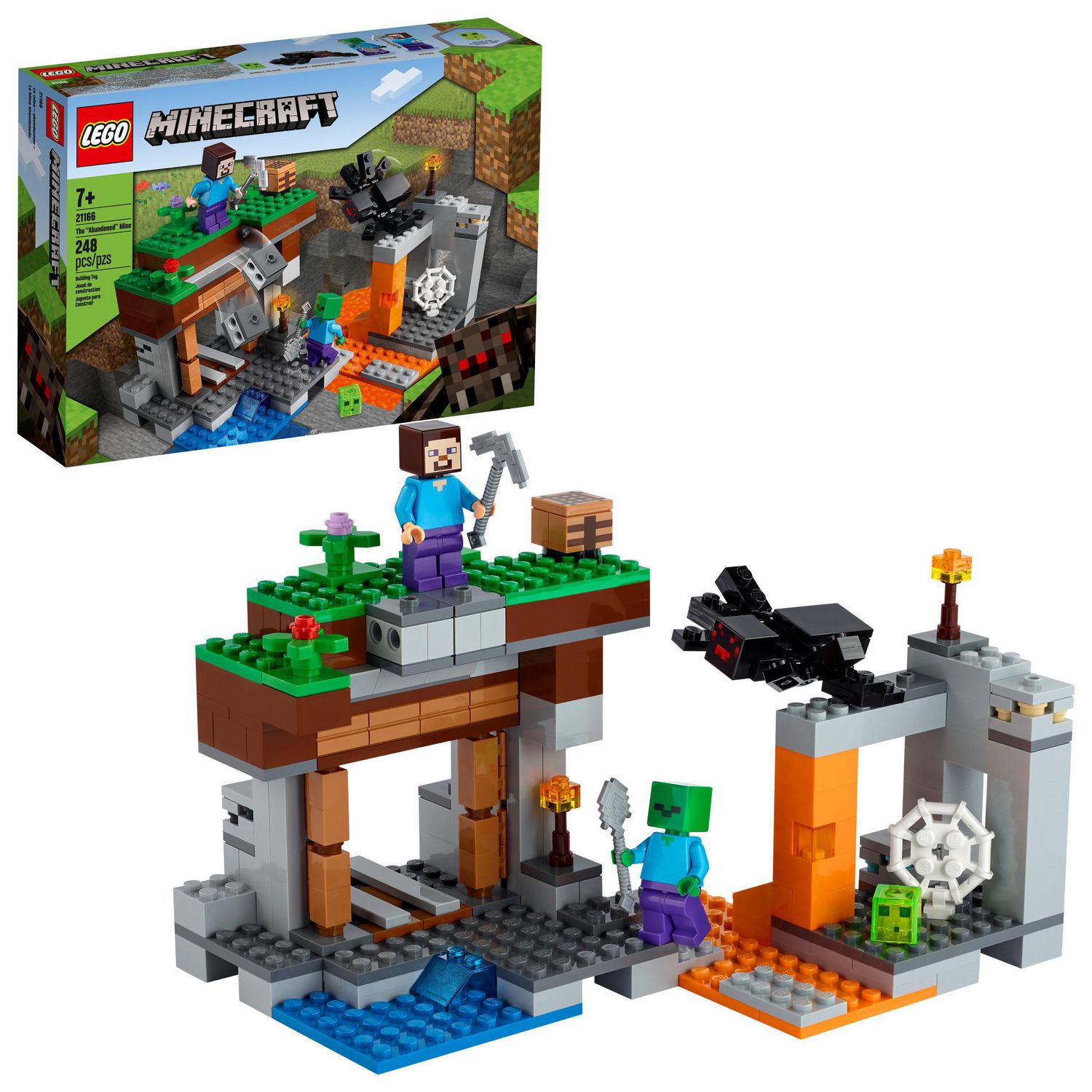 LEGO Minecraft The "Abandoned" Mine 21166 Building Kit 248 Pieces for sale online 
