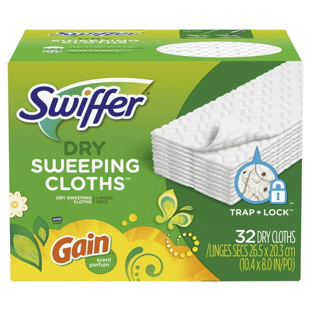 Swiffer Sweeper Dry Sweeping Cloth Refills, with Gain Scent 