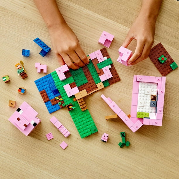 Lego minecraft 21170 le jeu de construction de la maison cochon