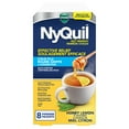 thumbnail image 1 of NyQuil Hot Remedy Cold, Flu & Congestion Medicine, Nighttime, Relief for Fever & Headache, Sore Throat Pain, Nasal Congestion, Runny Nose, Cough, Multi-Action, Honey Lemon Flavoured, 8 Powder Packets, 1 of 9