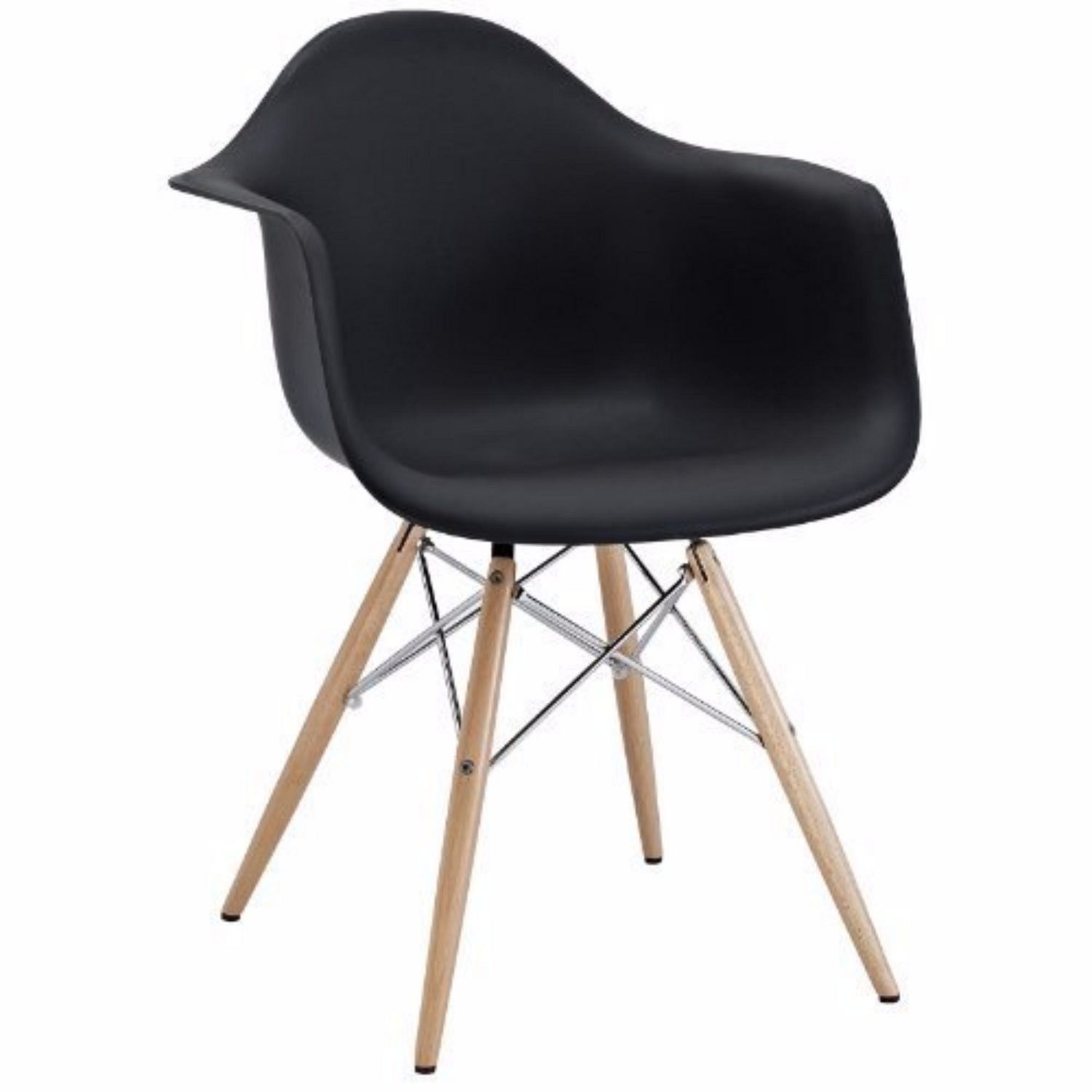 Nicer Furniture Black Wooden Legs Eames Dar Chair | Walmart Canada