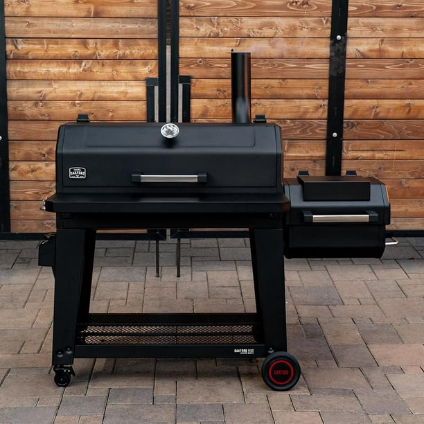 Oakford 1150 Pro Offset Smoker and 3-Burner Propane Gas Grill