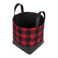 thumbnail image 1 of Canadiana Buffalo Check Storage Tote Red/Black, 1 of 5