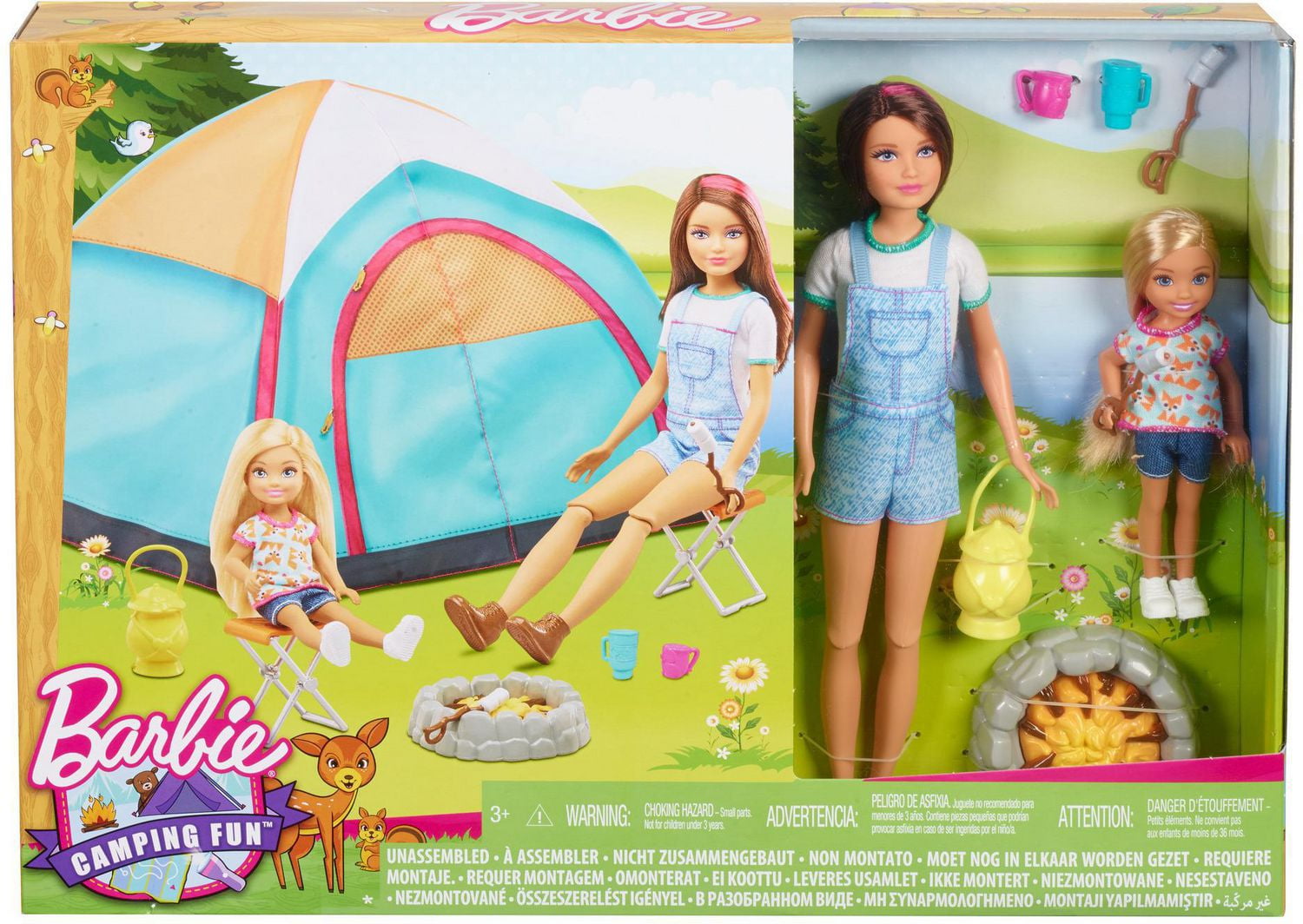 Barbie camping fun skipper doll and tent playset on sale