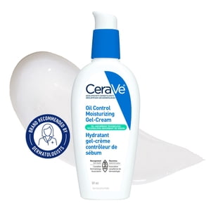 CeraVe Oil Control Moisturizing Gel-Cream, Lightweight Face Moisturizer for Oily & Acne-Prone Skin with Oil-Absorbing Technology, 59mL