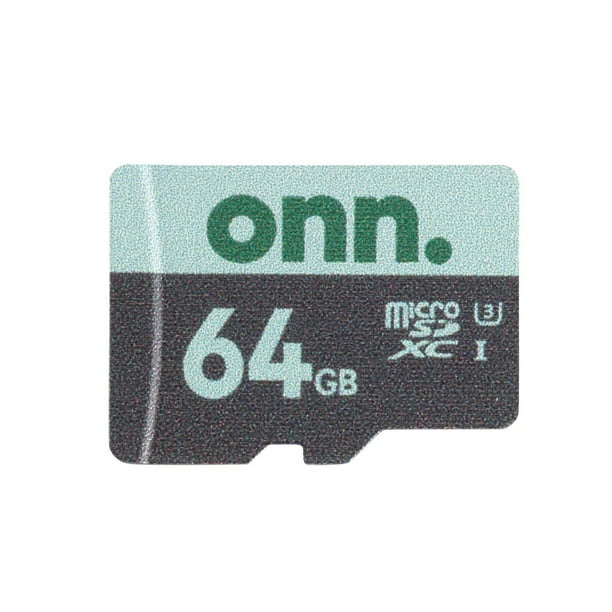 onn. 64 GB microSDXC U3 Memory Card with Adapter, 95 MB/s Read speed