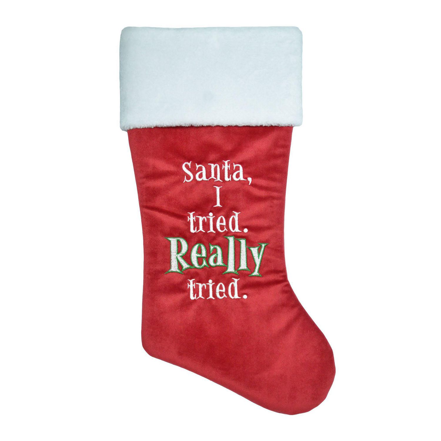 20 inch Embroidered Red Stocking Walmart Canada