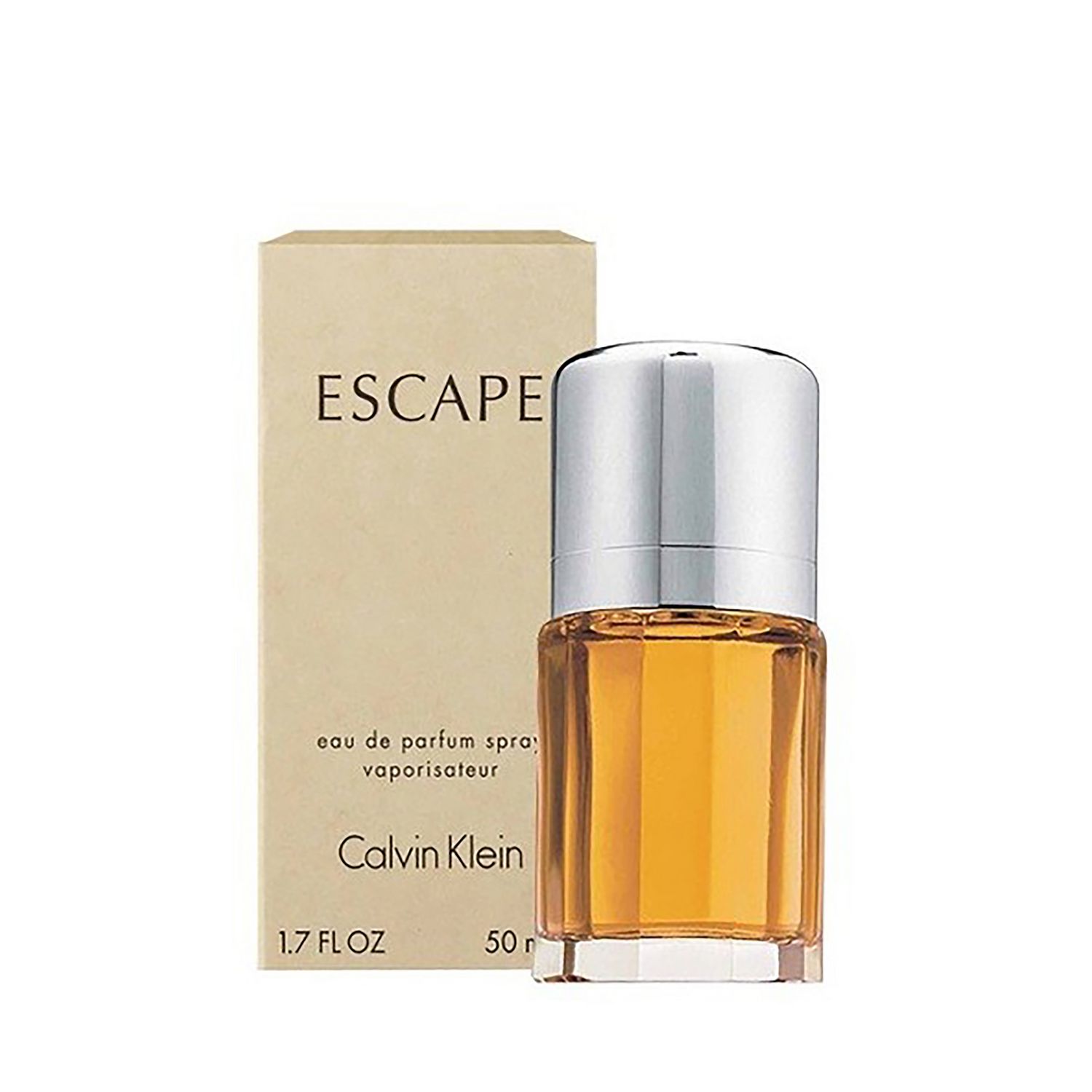 Calvin Klein Escape Eau de Parfum for Women, Floral fragrance, Top Notes:  Apricot, apple, lychee, mandarin plum, 50ml, Audacious. Free. Passionate. 
