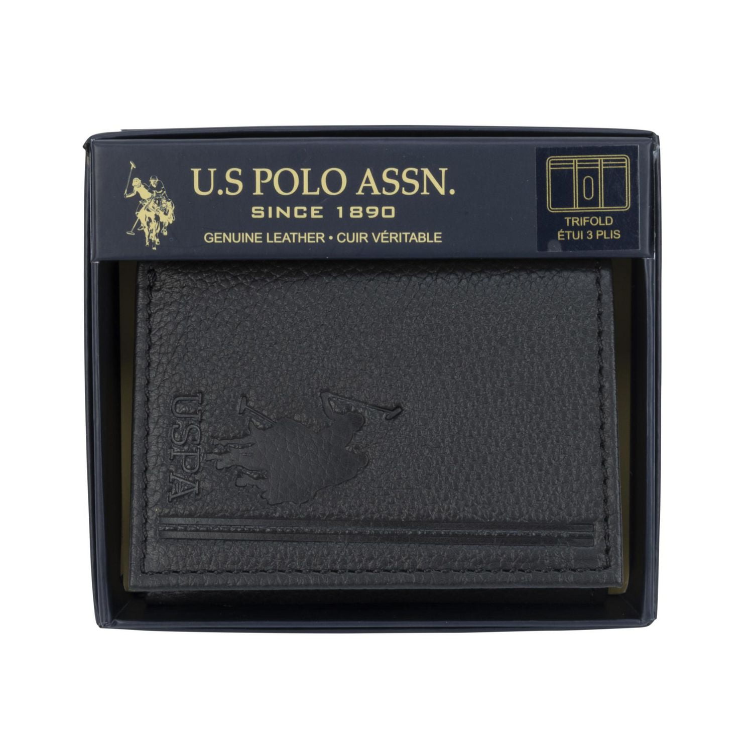 Portefeuille À Trois Volets Avec Embossage Et Marquage Estampé