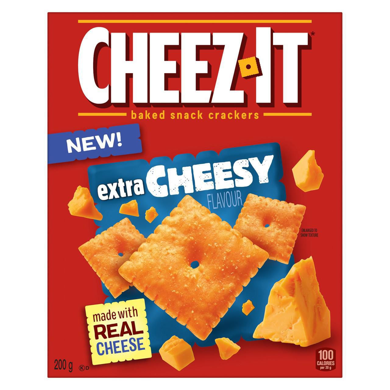 CheezIt Baked Snack Crackers Extra Cheesy Flavour 200g Walmart Canada