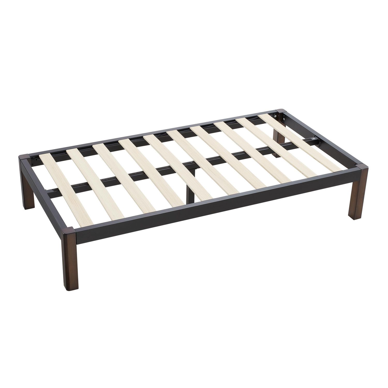 Mainstays Metal Bed Frame With Wood, Wood Legs For Bed Frame