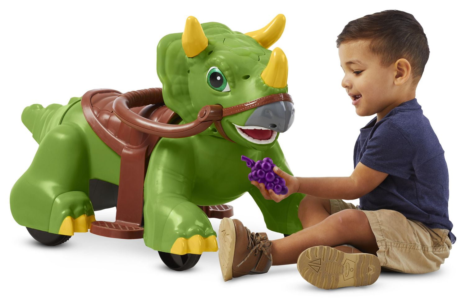 triceratops plush ride on