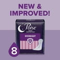 thumbnail image 2 of Poise Incontinence Pads for Women, 8 Drop, Overnight Absorbency, Extra-Coverage, 36Ct, 2 of 7