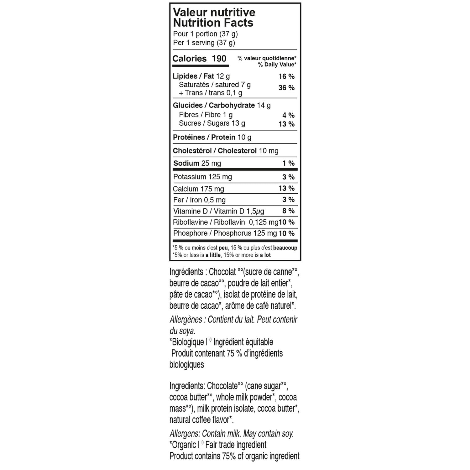 BOUCHÉES D’ÉNERGIE CROUSTILLANTES CHOCOLAT LAIT 38% LATTÉ CHUNKIES