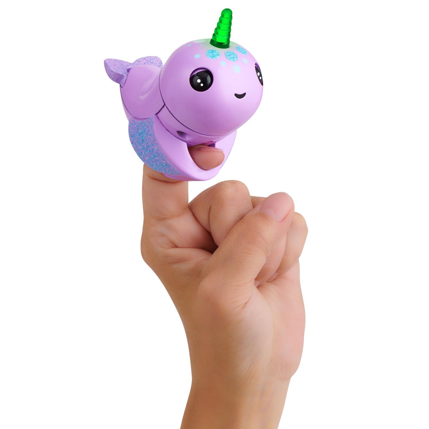RARE 2019 Fingerlings Baby Narwhal Nelly The Light up Mood Unicorn by WowWee for sale online 