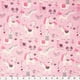 Tissu pré-coupé Fat Quarter de Fabric Creations rose avec des licornes et des lamas blancs et roses – image 2 sur 2